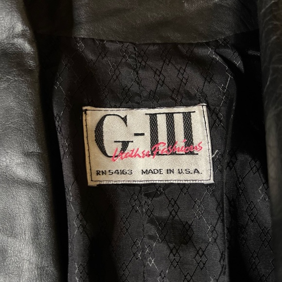 G lll Genuine Leather Jacket Vintage Leather Authentic - Picture 10 of 14